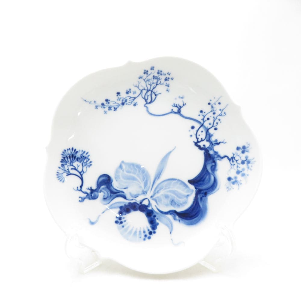 未使用 MEISSEN マイセン ブルーオーキッド 中皿 1枚 18.5cm ケーキプレート SC10943X1 【中古】