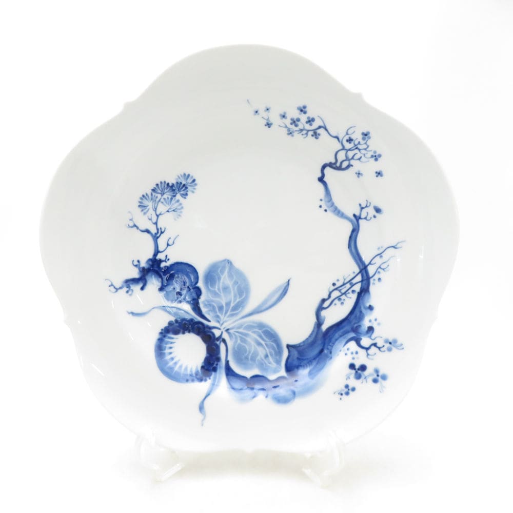 未使用 MEISSEN マイセン ブルーオーキッド 大皿 1枚 26cmプレート 23475 白 青 陶磁器 高級 SU13877X1 【中古】