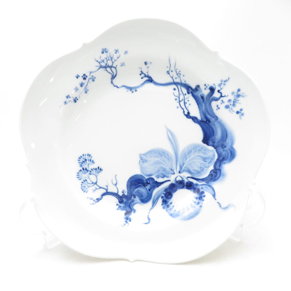 未使用 MEISSEN マイセン ブルーオーキッド 大皿 1枚 26cmプレート 23475 白 青 陶磁器 高級 SU13880X1 【中古】