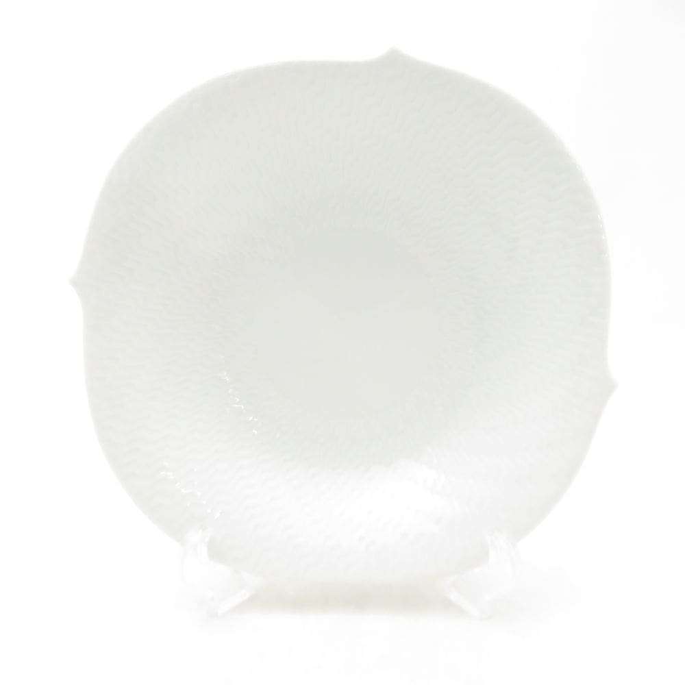 未使用 MEISSEN マイセン 波の戯れ ホワイト 29439 サラダディッシュ 1枚 21cmプレート 白磁 高級 テーブルウェア SU13905V2 【中古】