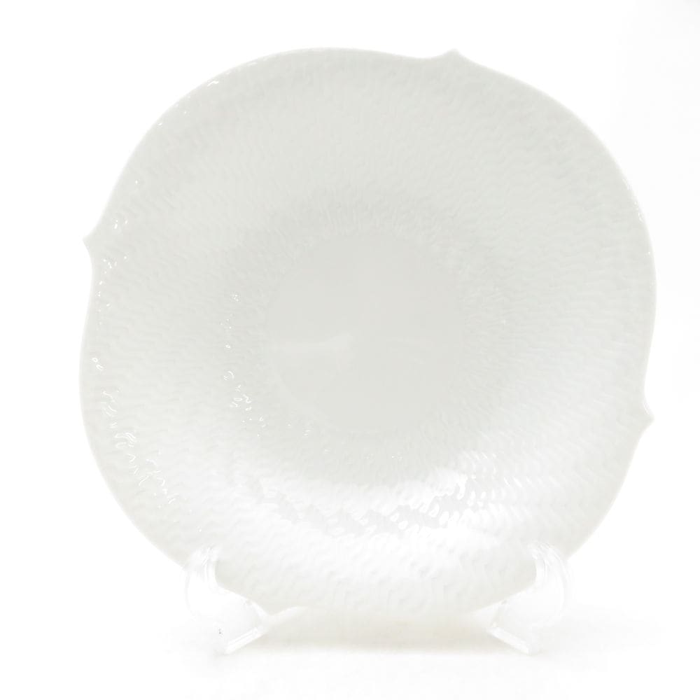 未使用 MEISSEN マイセン 波の戯れ ホワイト 29439 サラダディッシュ 1枚 21cmプレート 白磁 高級 テーブルウェア SU13907V2 【中古】
