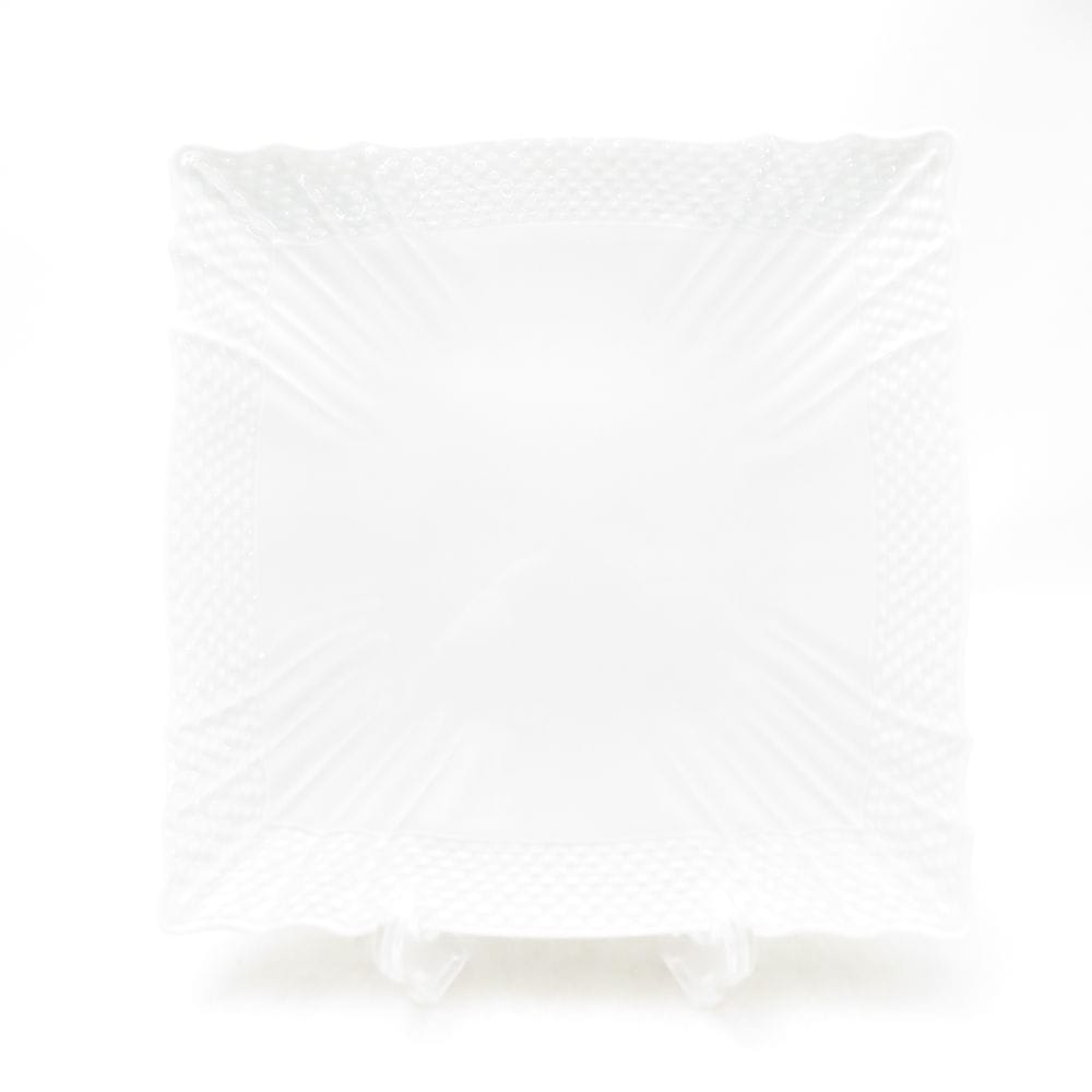 美品 Richard Ginori リチャードジノリ ベッキオホワイト スクエアプレート 1枚 22cm ケーキ 白磁 テーブルウェア SU13928V2 【中古】