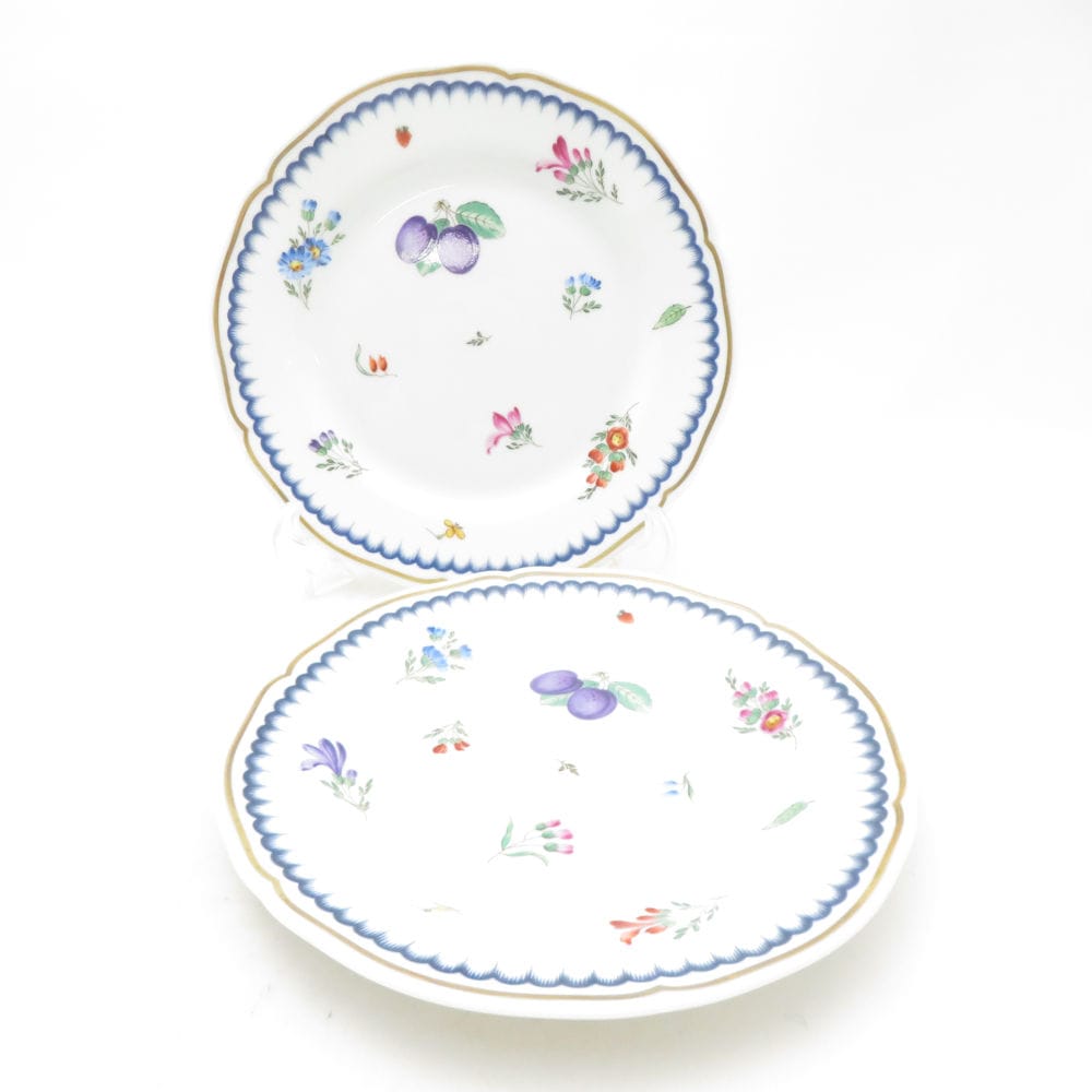 美品 Richard Ginori リチャードジノリ イタリアンフルーツ 中皿 2枚 ペア 20cmプレート SU13937V2 【中古】