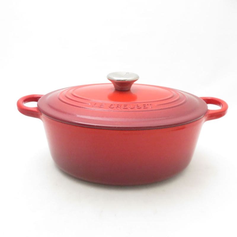 美品 Le Creuset ルクルーゼ ココットオーバル 両手鍋 25cm 料理 SO3907K1 【中古】