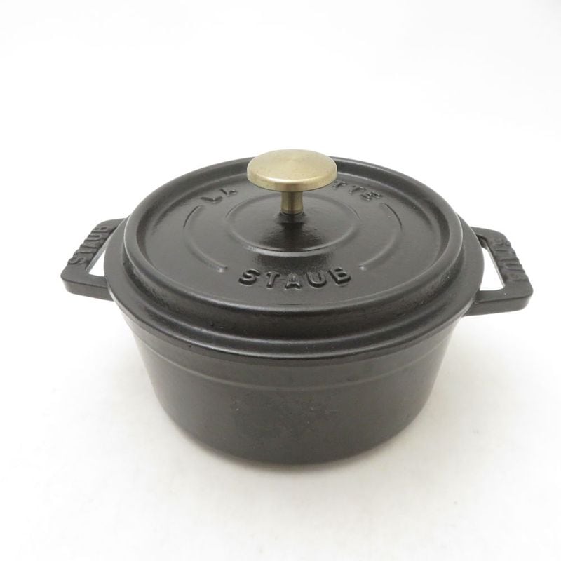 美品 STAUB ストウブ ピコココット 両手鍋 12cm 料理 SO3908K1 【中古】