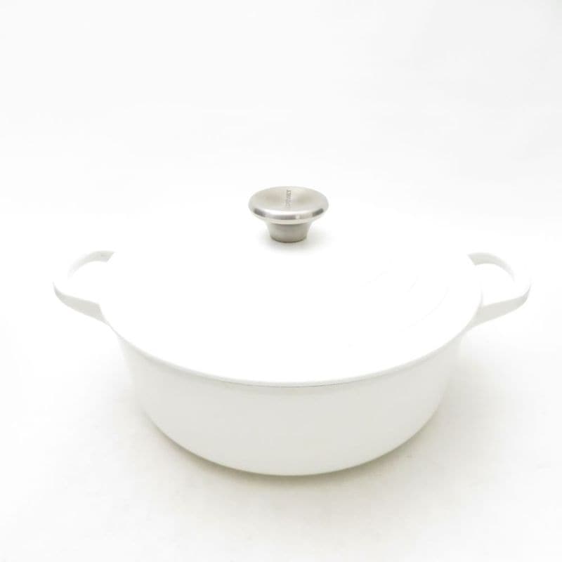 Le Creuset ルクルーゼ シグニチャー ココット ジャポネーズ 両手鍋 18cm 1.5L 浅型 ホーロー ほうろう SC11120Z 【中古】