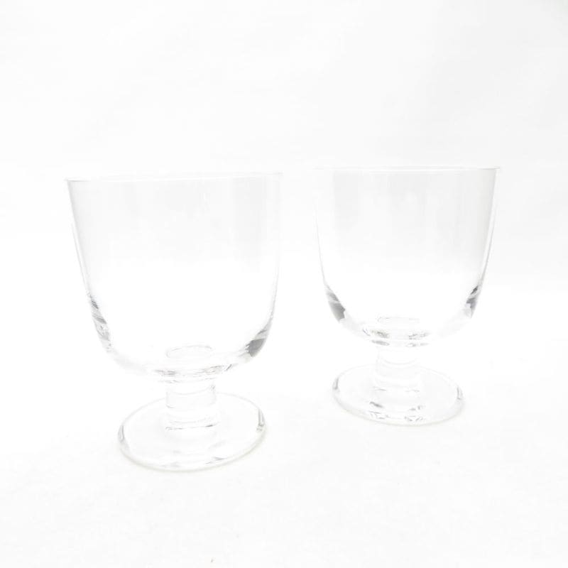 美品 iittala イッタラ LEMPI レンピ ワイングラス 2客 ペア クリア ビールタンブラー デザート SU14169J1 【中古】
