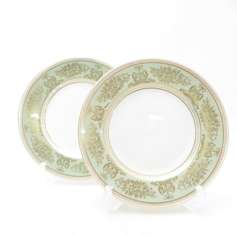 WEDGWOOD ウェッジウッド コロンビアセージグリーン 中皿 2枚 20cmプレート SO3919E1 【中古】