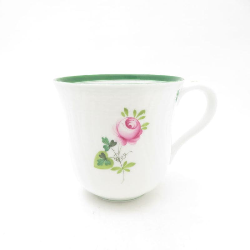 美品 Herend ヘレンド ウィーンの薔薇 VRH 1729 マグカップ ミルク ティー コーヒー ばら バラ SU14055D1 【中古】