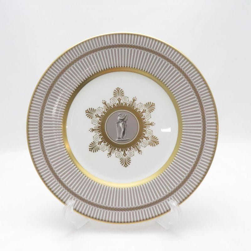 未使用 WEDGWOOD ウェッジウッド アンセミオン グレイ 中皿 23cmプレート 金彩 英国 SU14338H2 【中古】