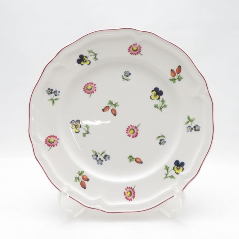 美品 Villeroy&Boch ビレロイ＆ボッホ プチフルール 中皿 20.5cmプレート 花柄 SD219H2 【中古】