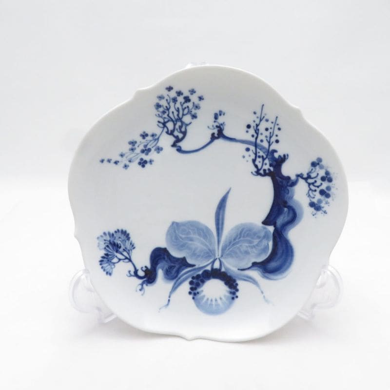 未使用 MEISSEN マイセン ブルーオーキッド 23501 中皿 18.5cm ケーキプレート 高級テーブルウェア SU14138B4 【中古】