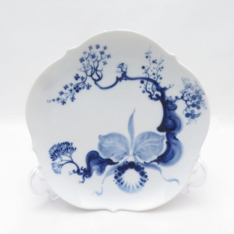 未使用 MEISSEN マイセン ブルーオーキッド 23501 中皿 18.5cm ケーキプレート 高級テーブルウェア SU14139B4 【中古】