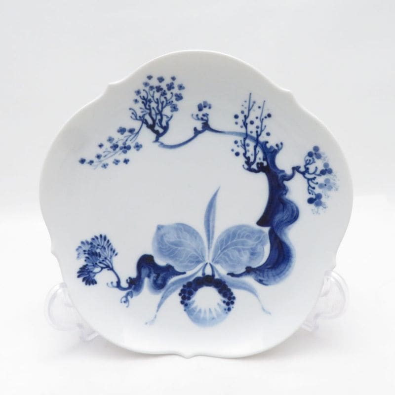 未使用 MEISSEN マイセン ブルーオーキッド 23501 中皿 18.5cm ケーキプレート 高級テーブルウェア SU14140B4 【中古】