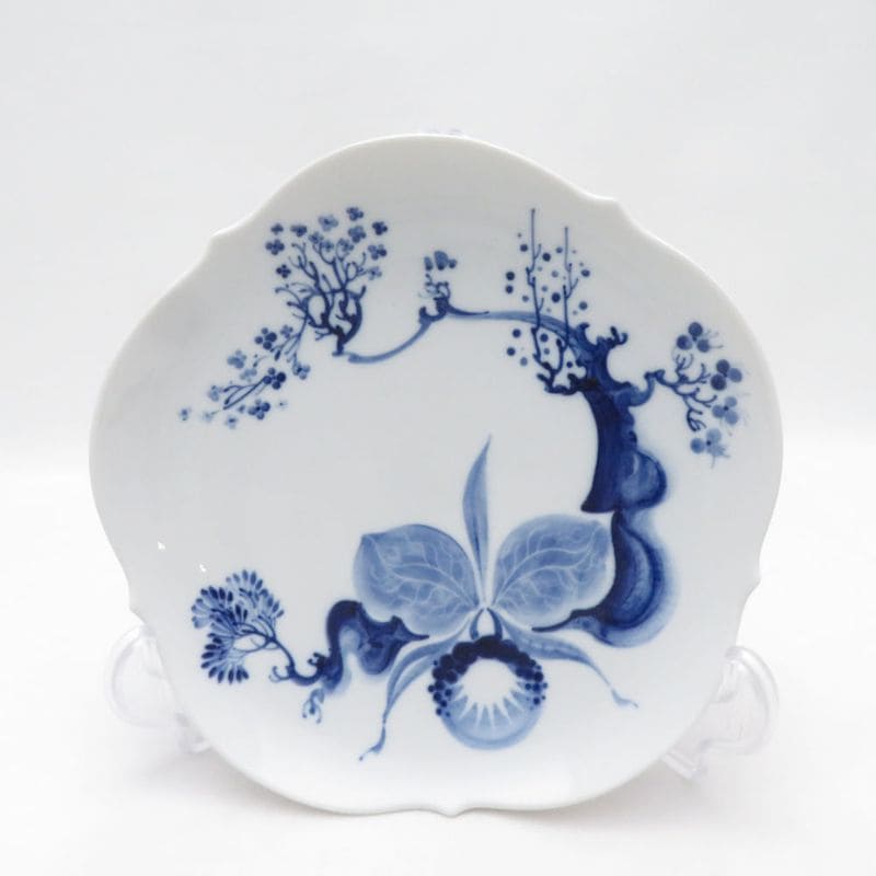 未使用 MEISSEN マイセン ブルーオーキッド 23501 中皿 18.5cm ケーキプレート 高級テーブルウェア SU14141B4 【中古】