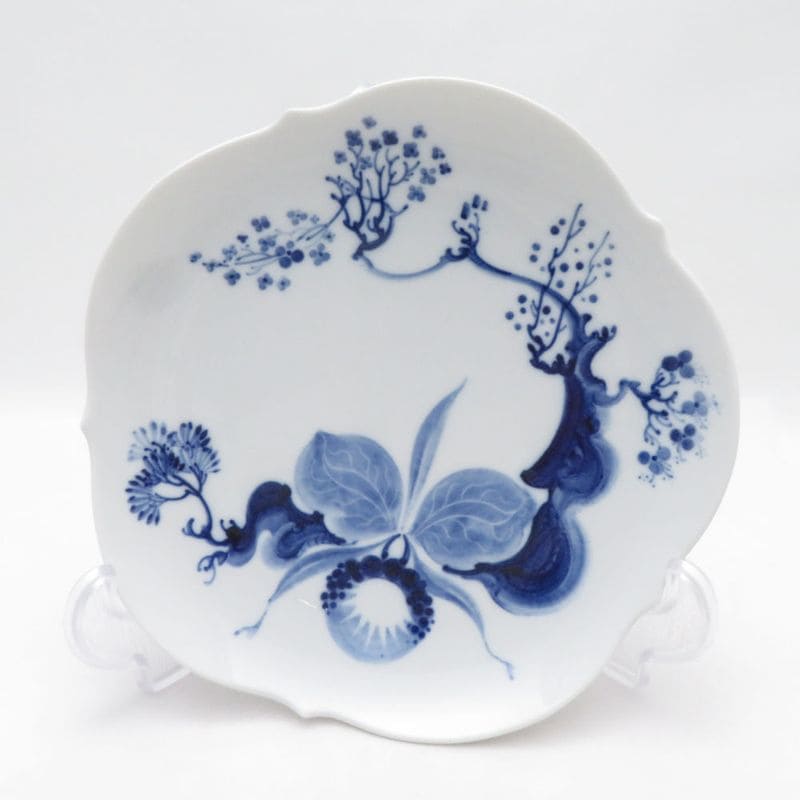 未使用 MEISSEN マイセン ブルーオーキッド 23501 中皿 18.5cm ケーキプレート 高級テーブルウェア SU14142B4 【中古】