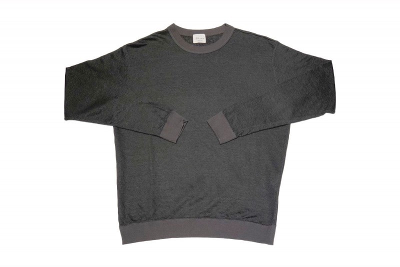 Linen loop knit sweat （black）