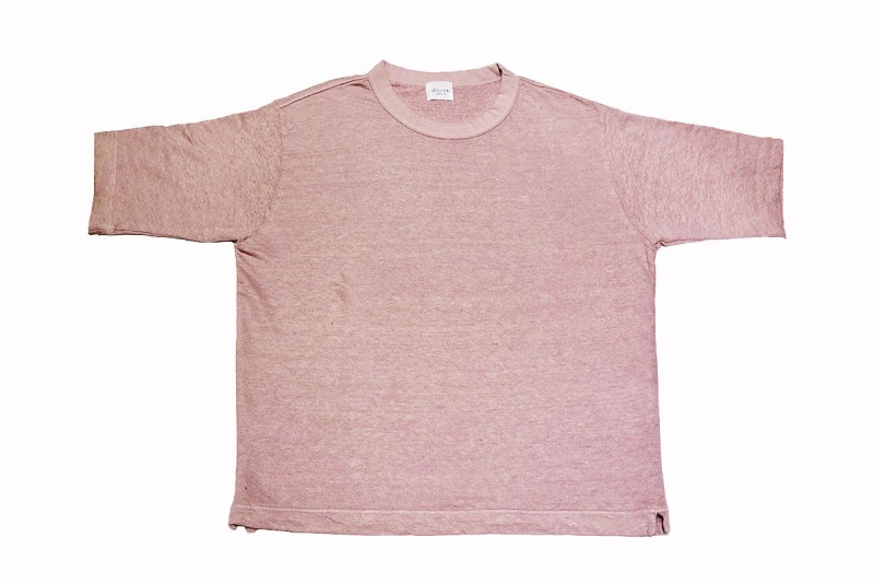 Linen loop knit tee （pink）