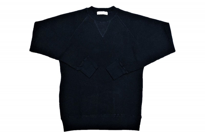 thermal like wool Raglan L/s tee （black navy）