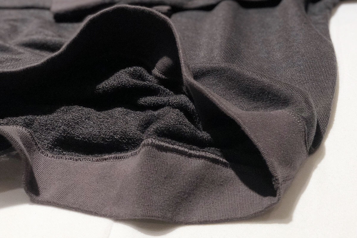 Linen loop knit sweat （black）