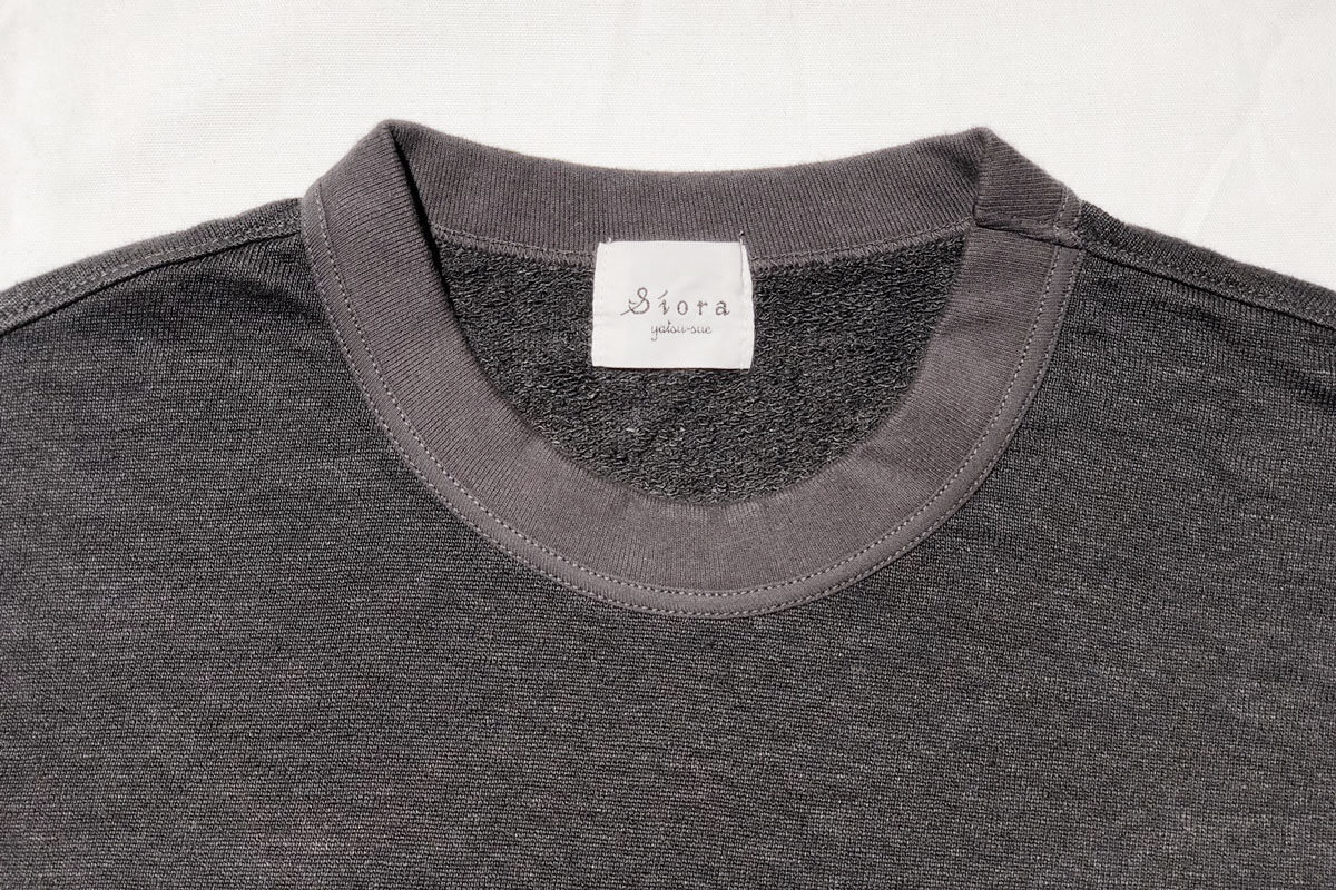 Linen loop knit sweat （black）