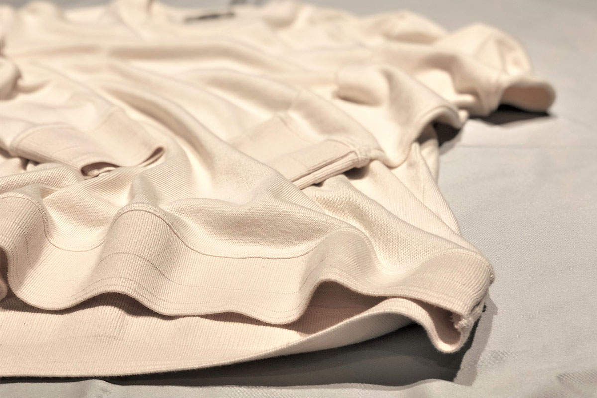 sweet twist rough gauge jersey Long tee （ecru）