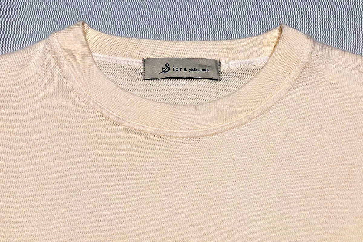 sweet twist rough gauge jersey Long tee （ecru）