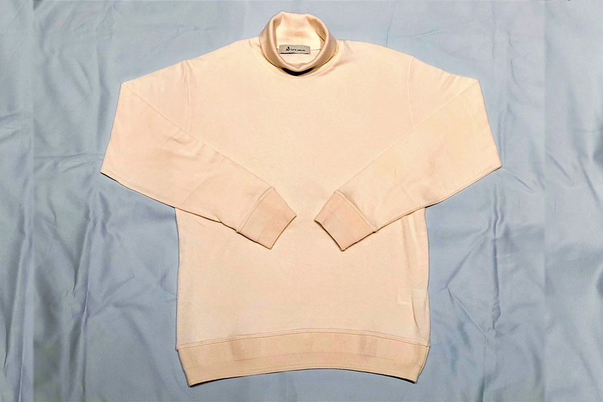 sweet twist rough gauge jersey Mock tee （ecru）