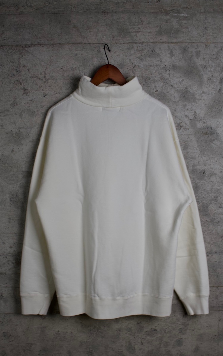 extra long cotton brushed mockneck Sweat(off white)