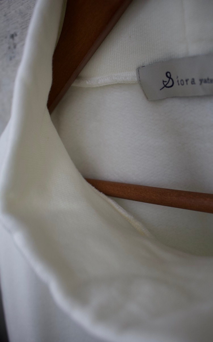 extra long cotton brushed mockneck Sweat(off white)