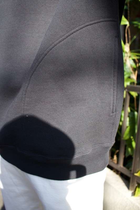 extra long cotton brushed mockneck Sweat(ink black)