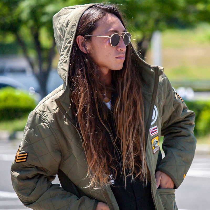 【KHAKI/XLのみ】RBV ARMY EMBLEM QUILTING JACKET|アウター|メンズ