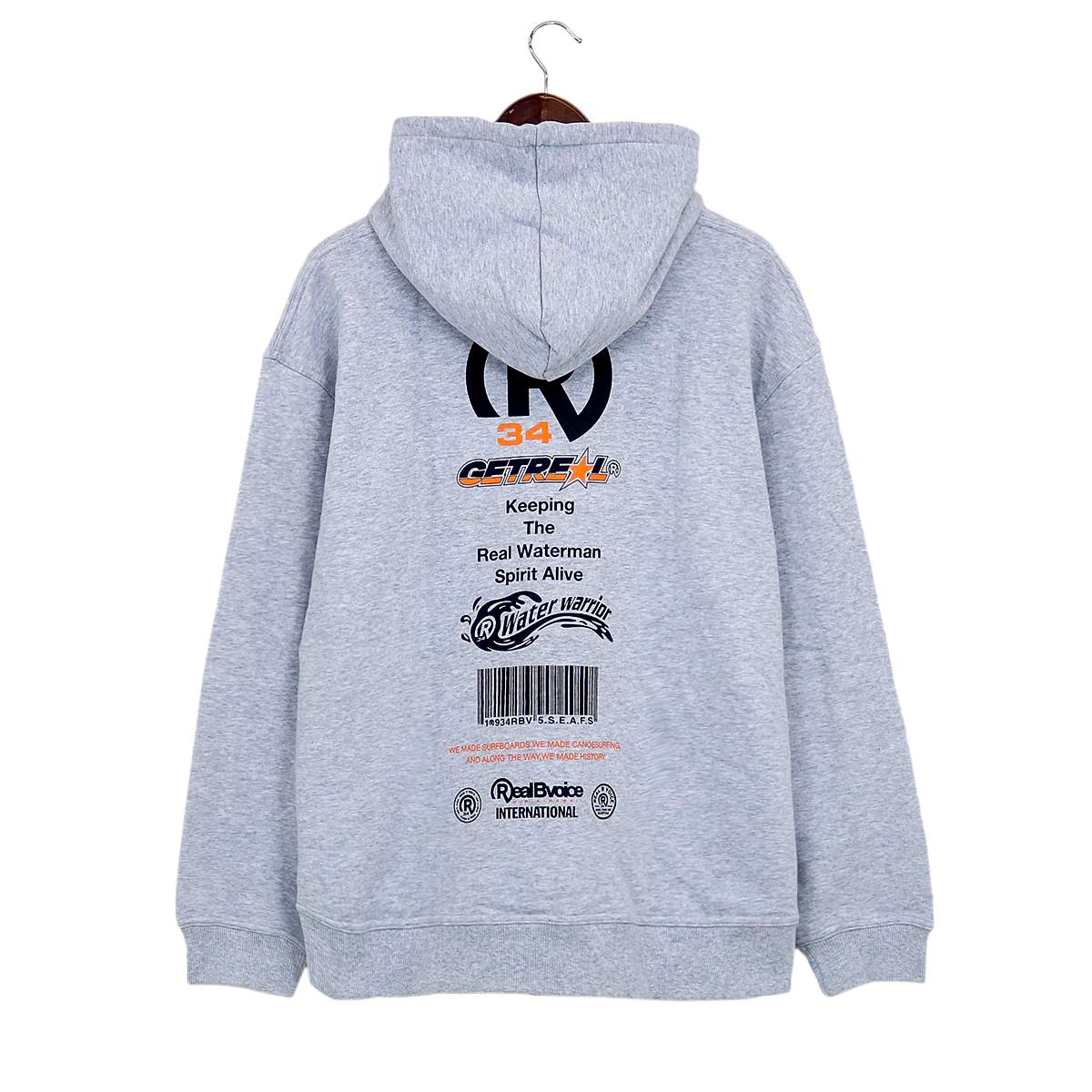 RealBvoice BARCODE裏毛フルジップパーカー wk9 BARCODE PULL PARKA