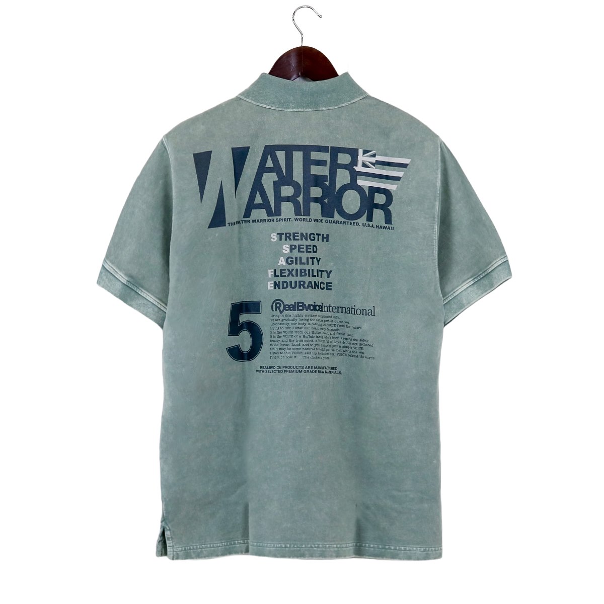 WW FLAG PIGMENT POLO SHIRT BIG SIZE