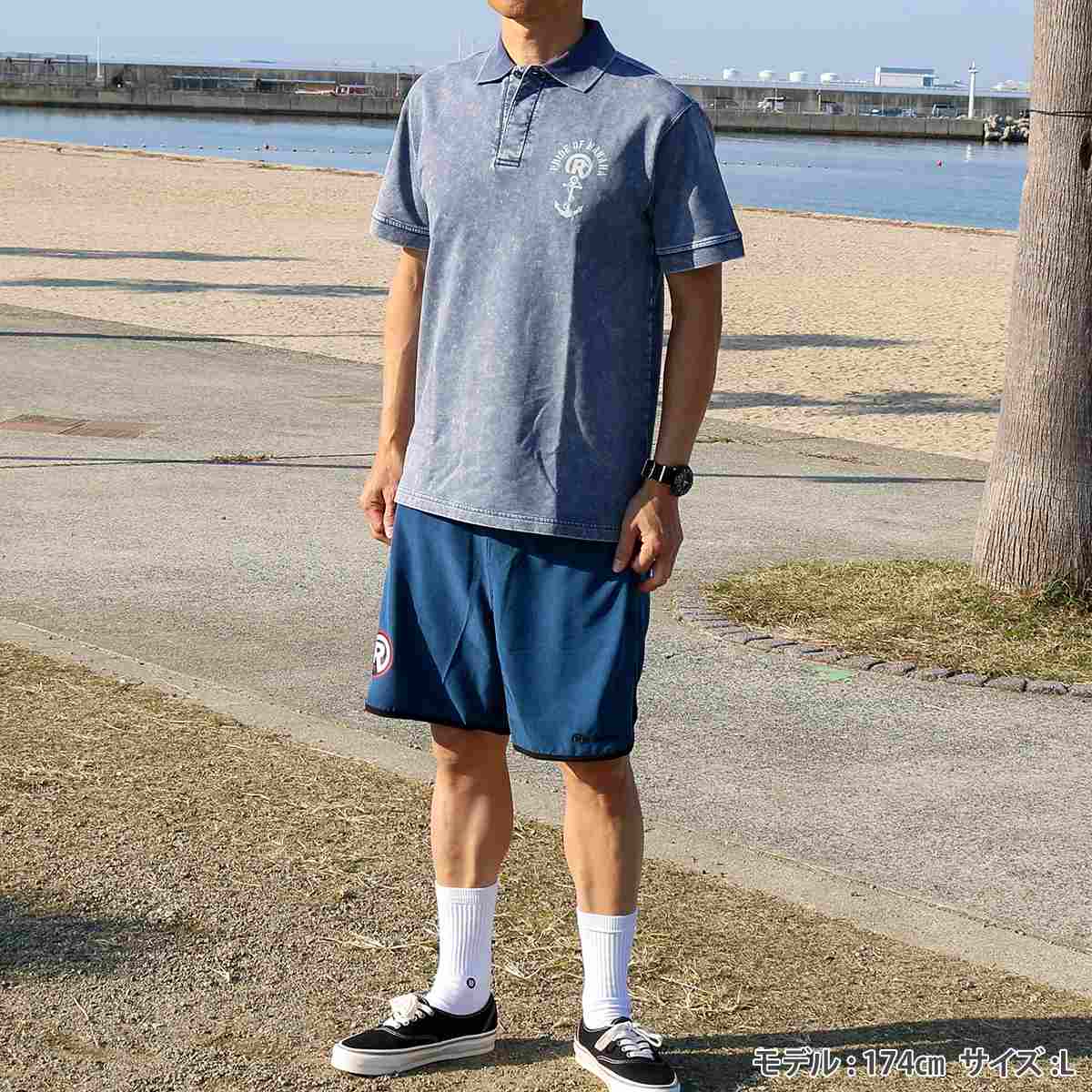 【NAVY Lのみ】GUARD TOWER PIGMENT POLO SHIRT