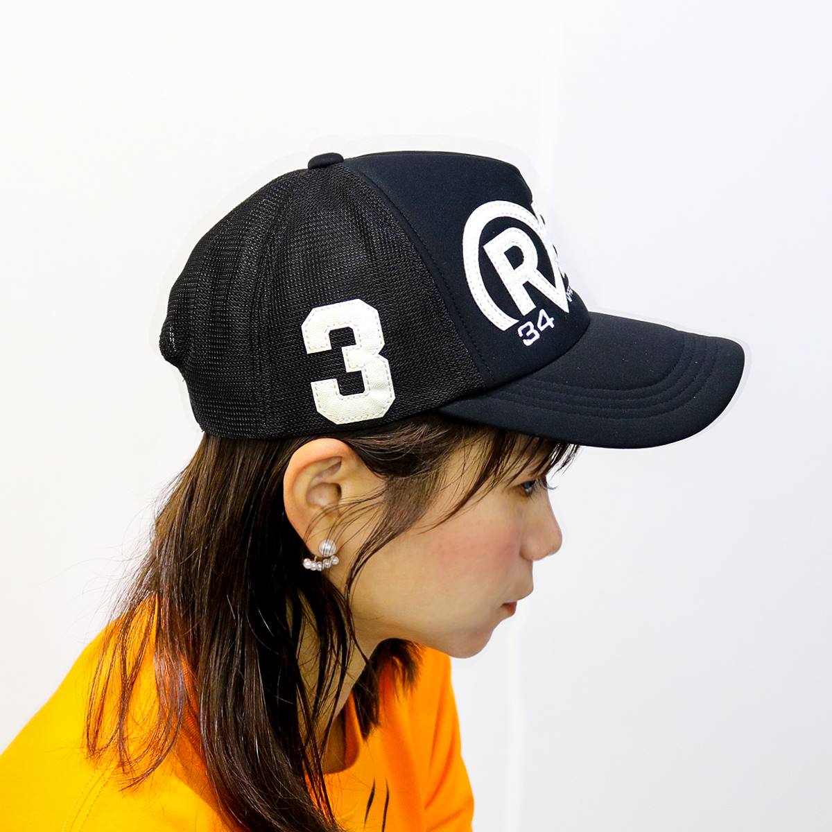 ENAMEL PATCH MESH CAP