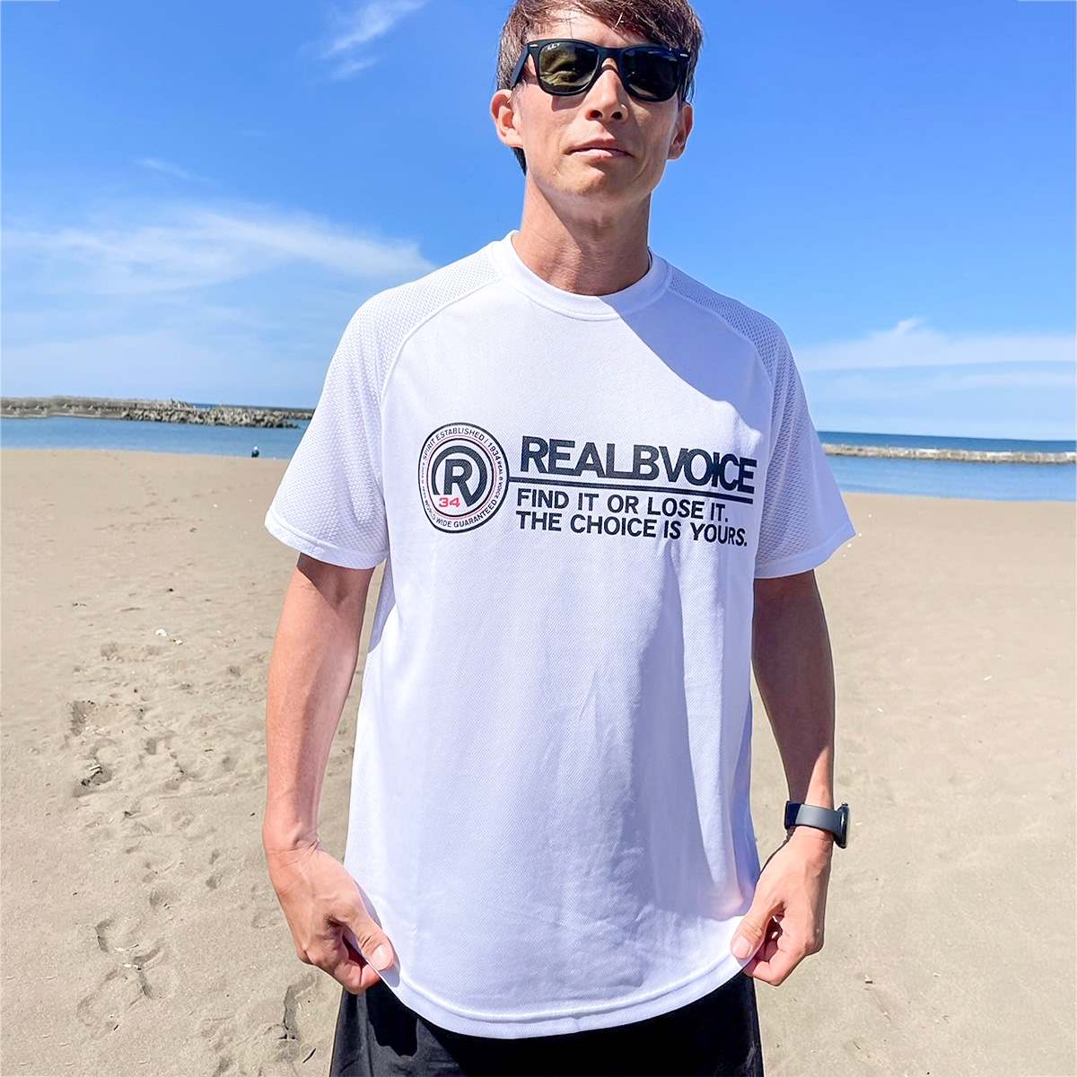 R34 LOGO DOUBLE MESH DRY T-SHIRT