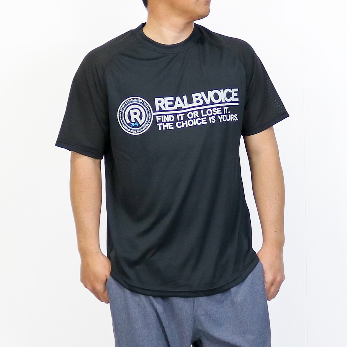 R34 LOGO DOUBLE MESH DRY T-SHIRT