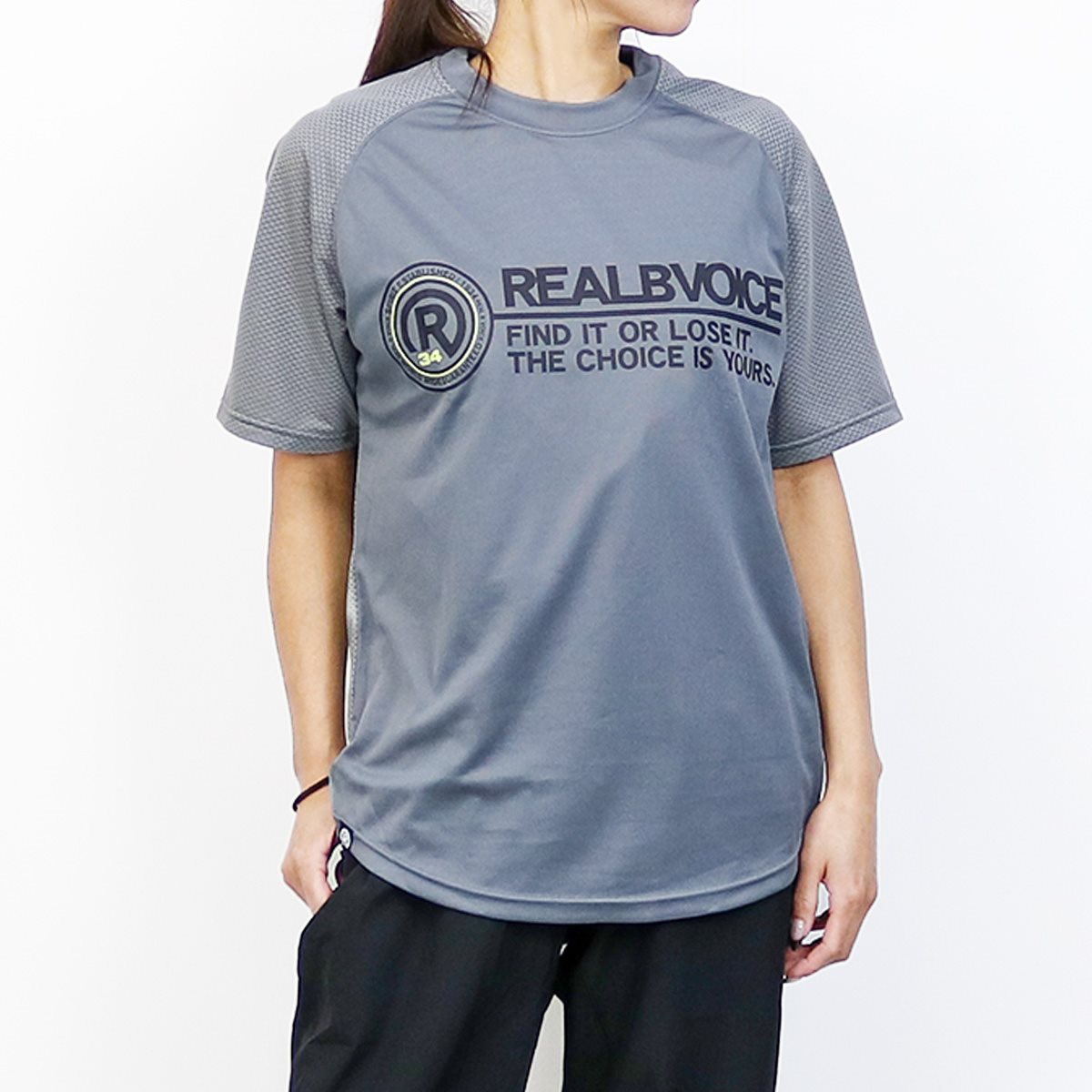 R34 LOGO DOUBLE MESH DRY T-SHIRT