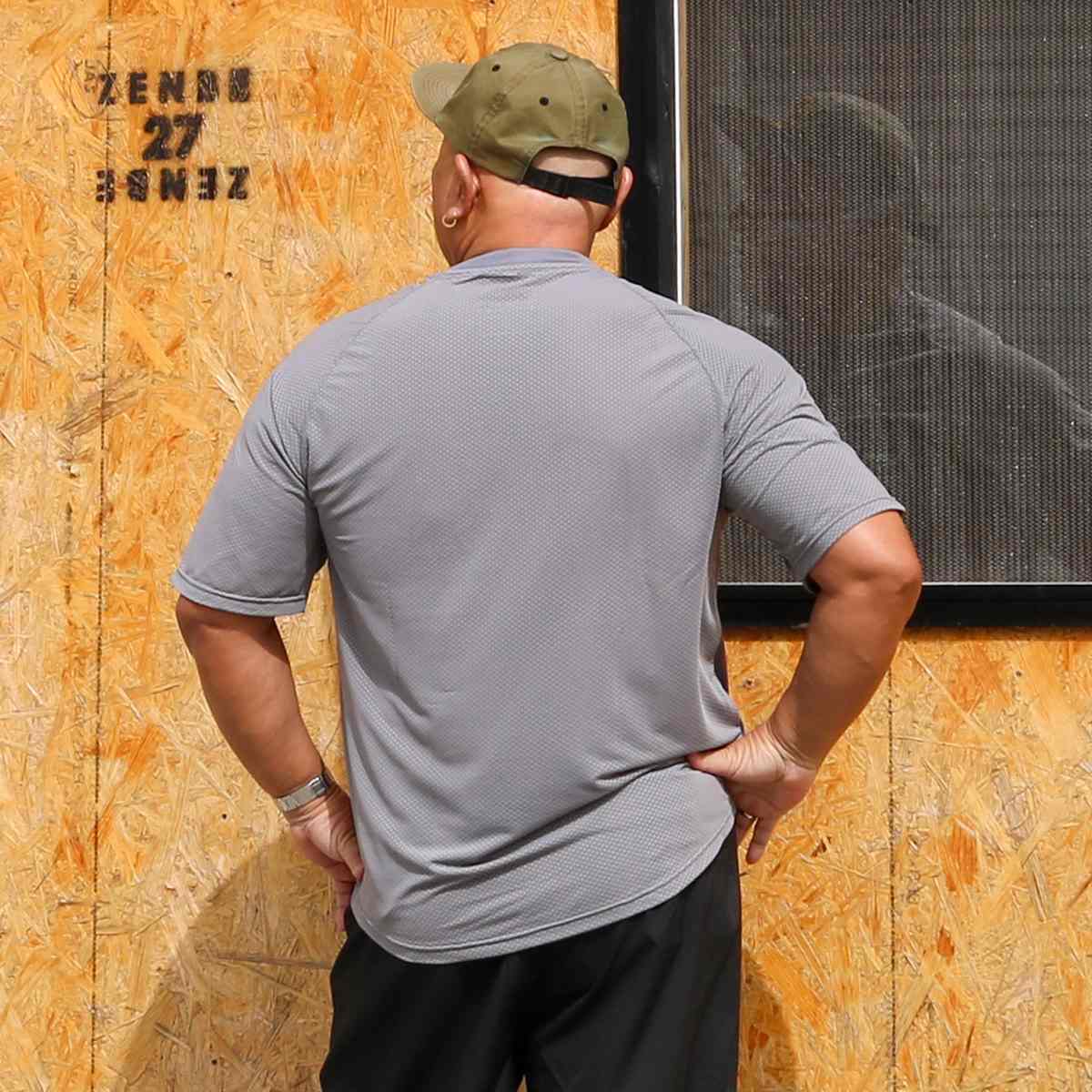 R34 LOGO DOUBLE MESH DRY T-SHIRT BIG SIZE