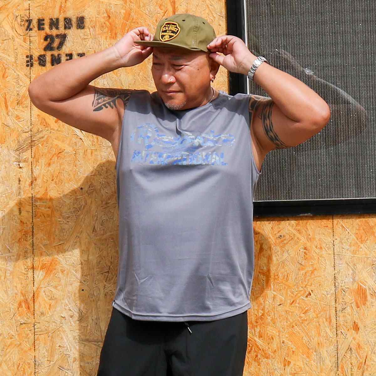 CAMOUFLAGE DOUBLE MESH NO SLEEVE BIG SIZE