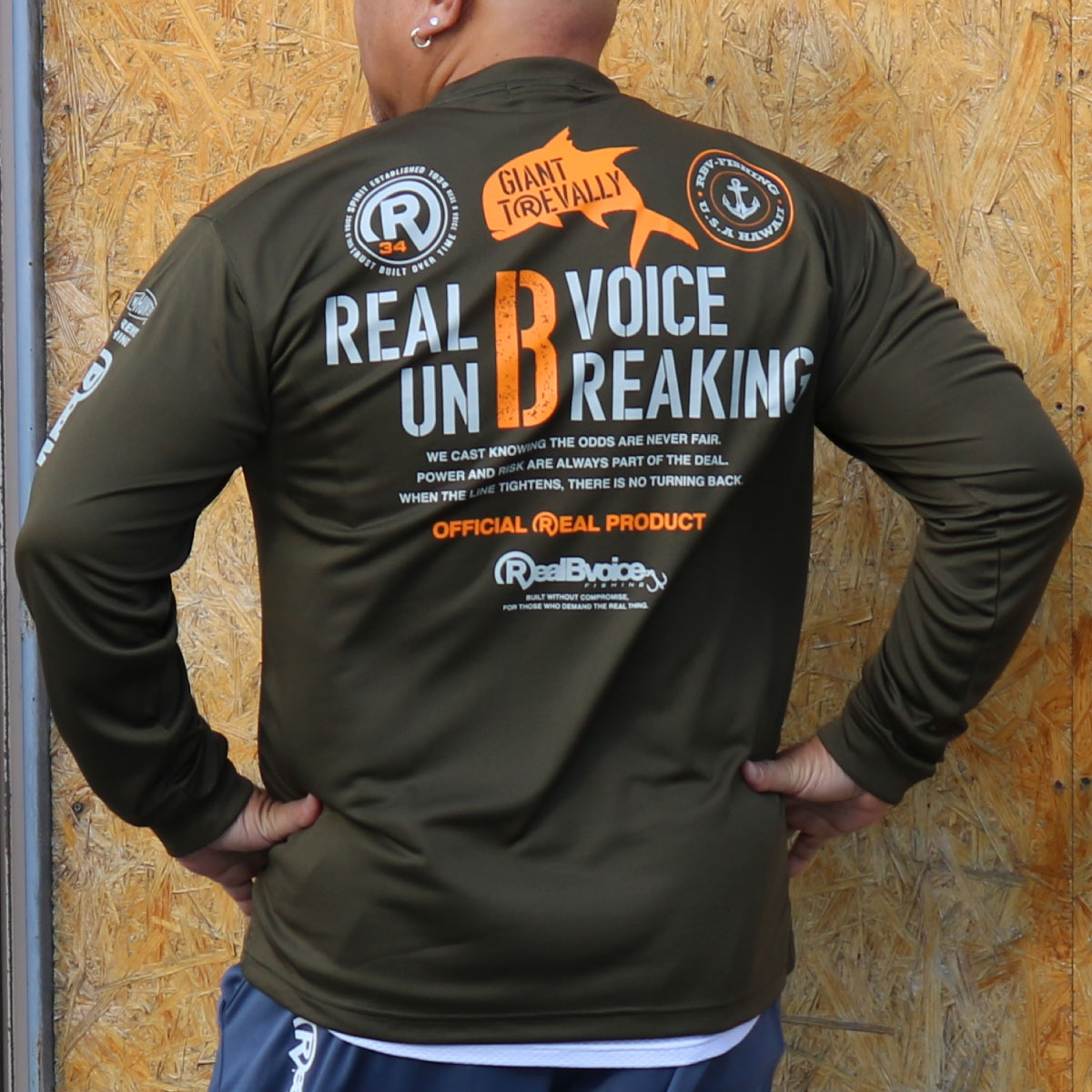 FISHING GIANTTREVALLY DRY LONG T-SHIRT BIG SIZE