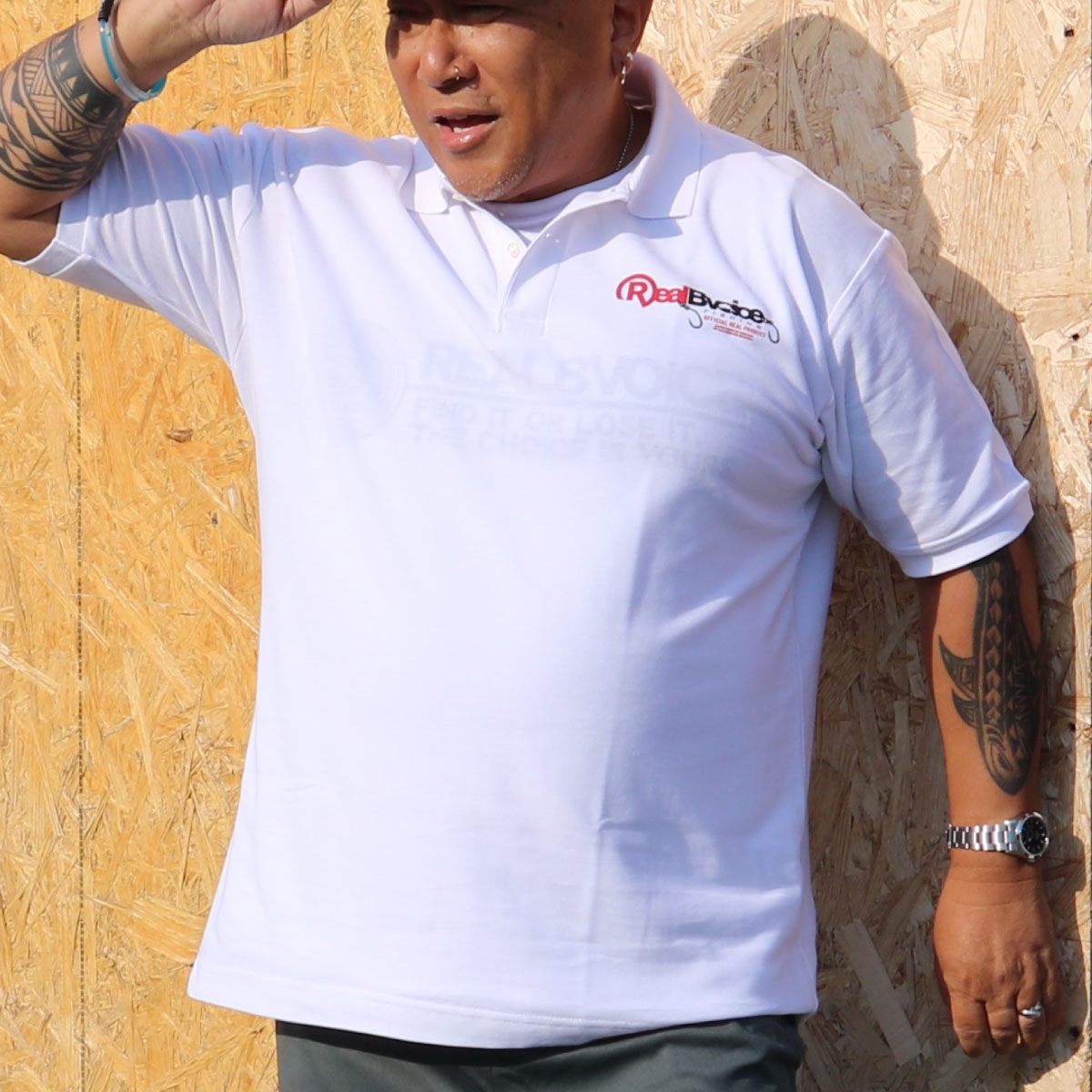 FISHING REALBVOICE OFFICAL POLO SHIRT BIG SIZE