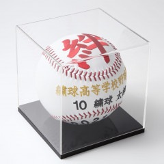 【名入れ】一文字シリーズ バレーボールサイズ刺繍ボール クリアケース付き 引退・卒業記念 卒団祝い 結婚祝い 出産祝い 贈答品 オーダーメイド