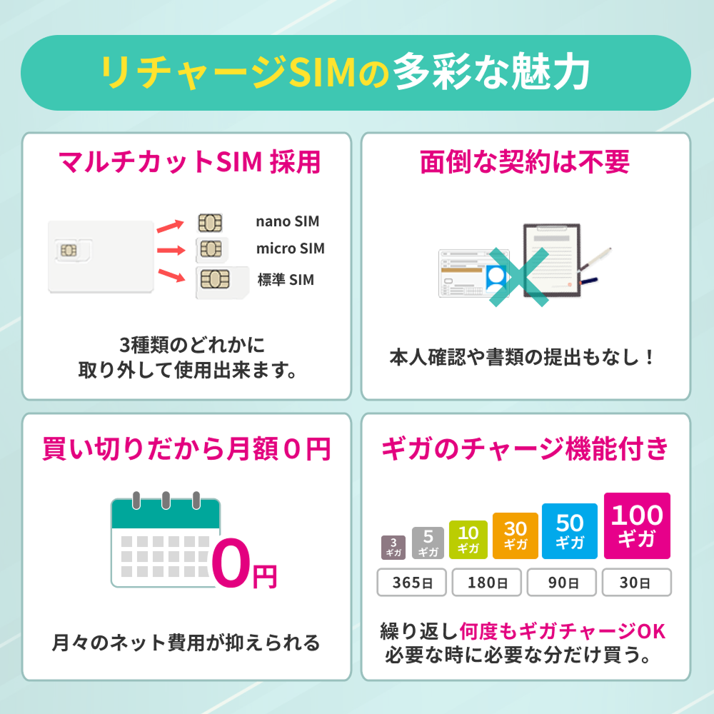 リチャージSIM 100ギガ/365日 | 365日 | 【公式】リチャージ