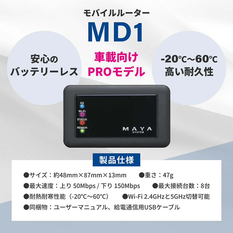 ギガ付きUSB接続バッテリーレスモバイルルーター 100ギガ365日