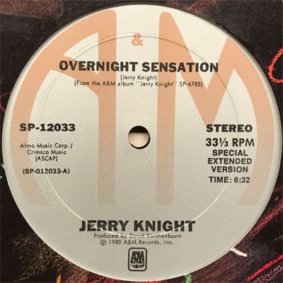 Overnight Sensation Jerry Knight RECORD STATION 000000000356 Tnm4E4J