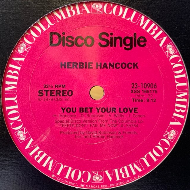Herbie Hancock You Bet Your Love / Ready Or Not (12")