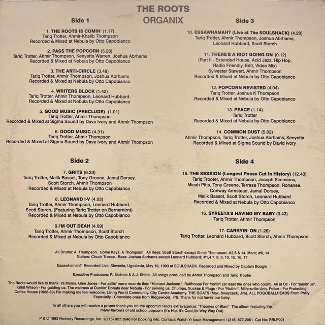 THE ROOTS ORGANIX 2枚組レコード ORGANIX (2LP) / /THE ROOTS レコード通販COCOBEAT RECORDS