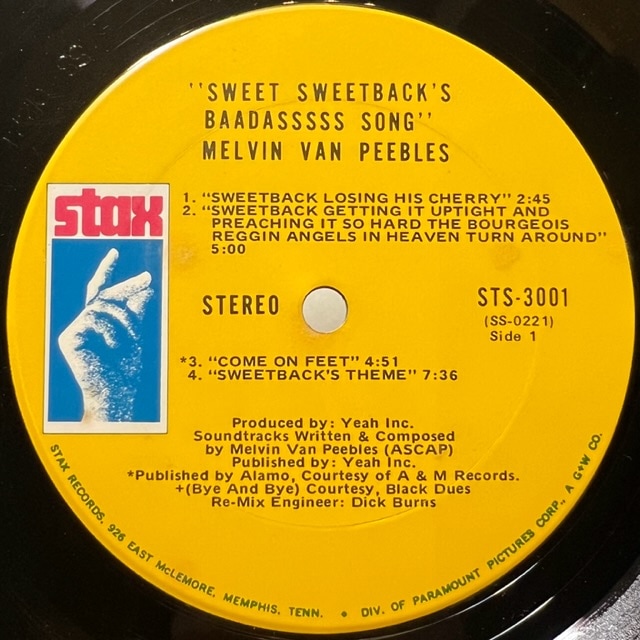 Melvin Van Peebles<span>Sweet Sweetback's Baadasssss Song